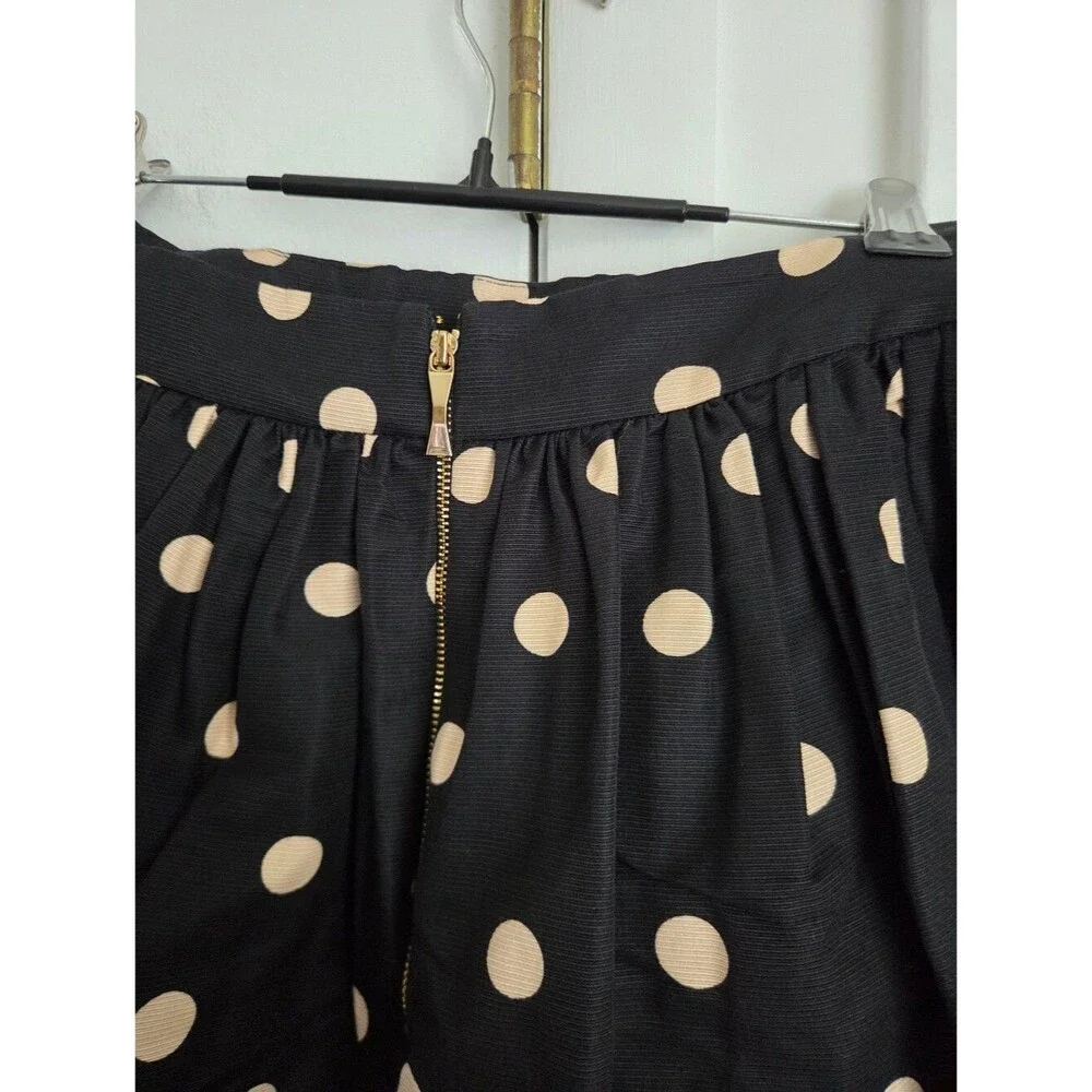 Kate Spade Bubble Deco Coreen Polka Dot Mini Black Circle Cotton Skirt Size 6
